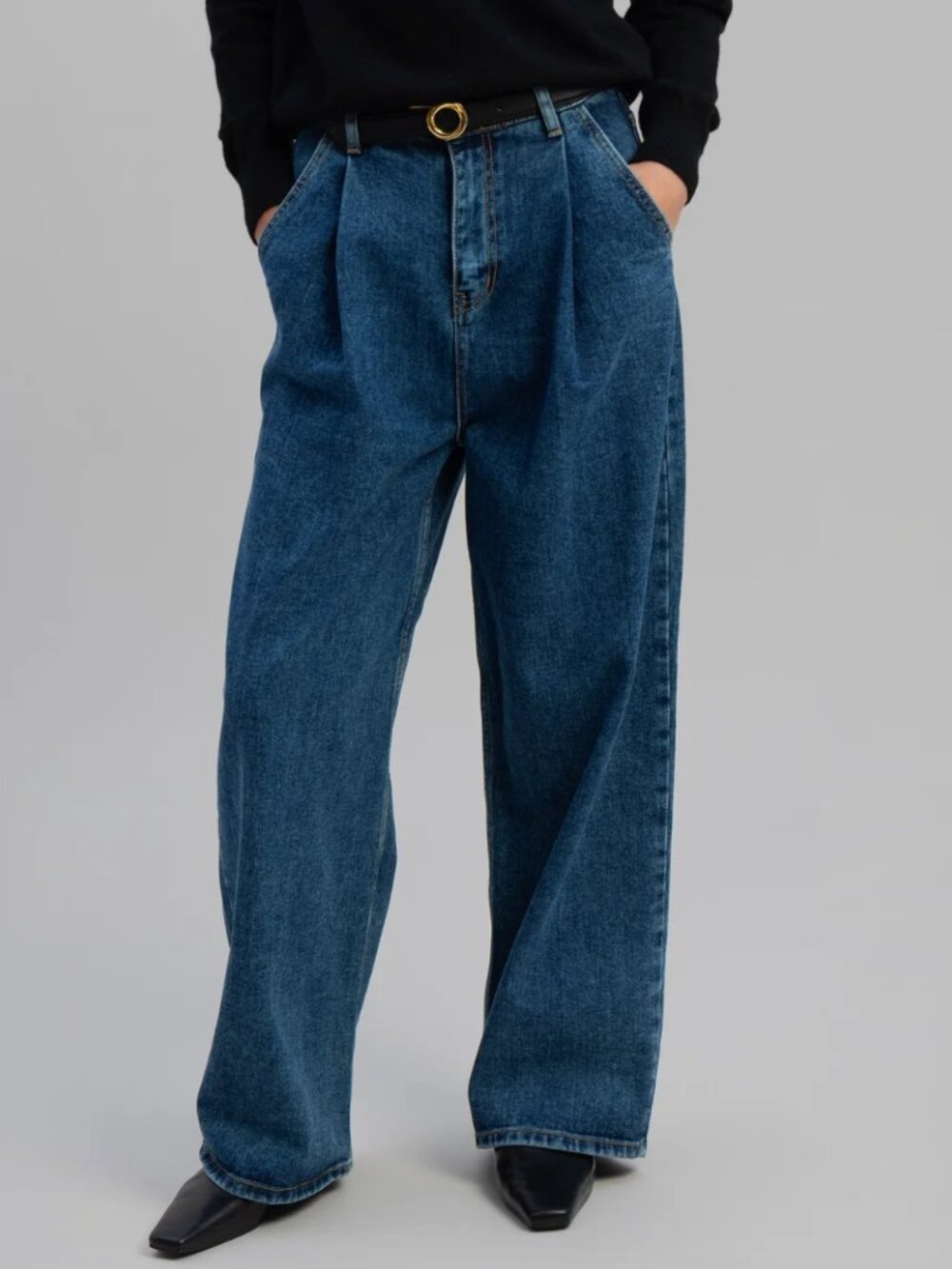 The Frankie Shop Isabella Denim Pants - Medium Wash